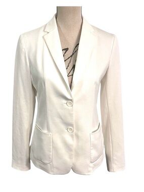 UNIQLO Ivory Classic 2 Button Blazer Jacket (M)